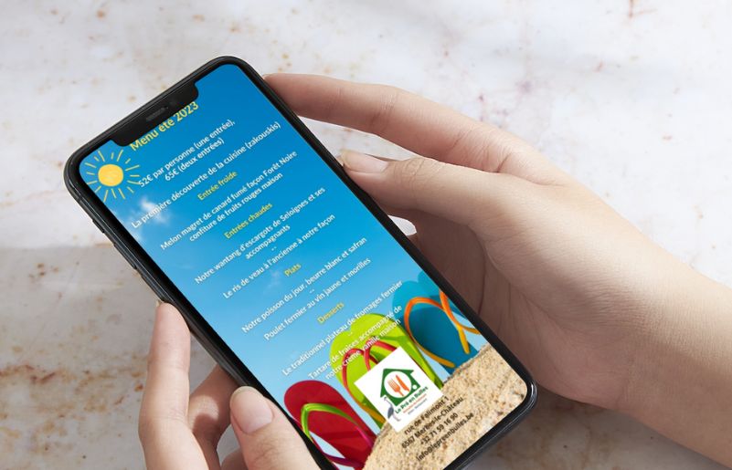 MMBeWeb gestion et conception de menus pour restaurants via QR codes